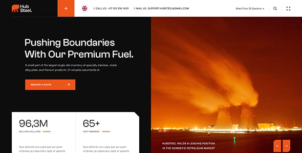 Hubsteel - Industry & Manufacturing Factory Theme