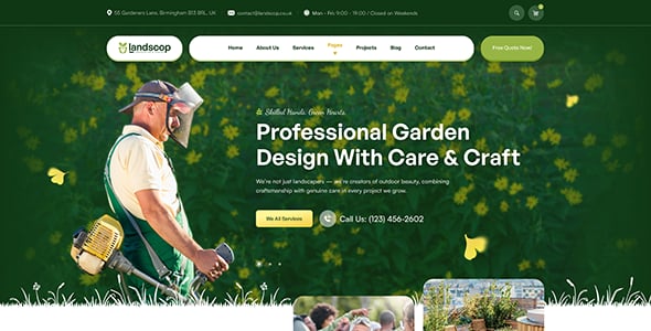 Landscop - Landscaping & Gardening WordPress Theme