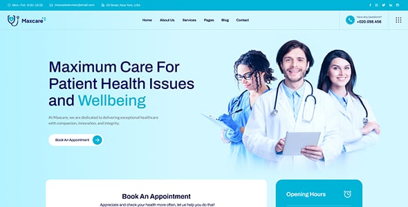 Maxcare - Health & Medical WordPress Theme
