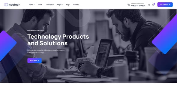Neotech - Technology & IT Solutions WordPress Theme