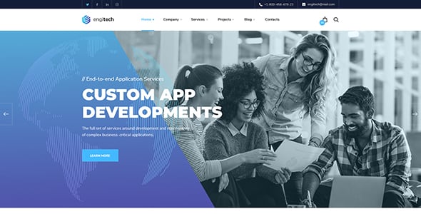 Engitech - IT Solutions & Services WordPress Theme