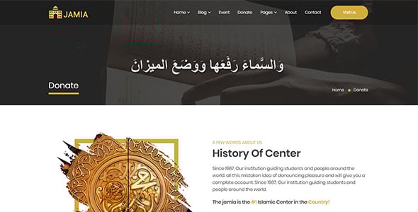 Jamia - Islamic Center Responsive HTML Template