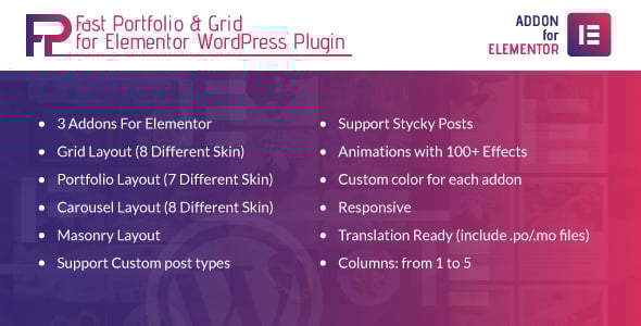 Fast Portfolio & Grid for Elementor WordPress Plugin