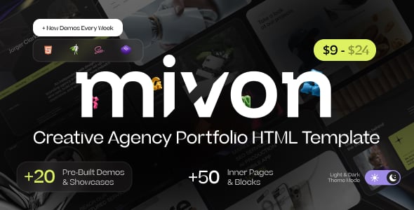 Mivon - Creative Agency Portfolio HTML Template