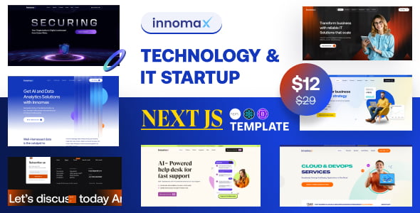 Innomax - Technology & IT Startup Next Js Template