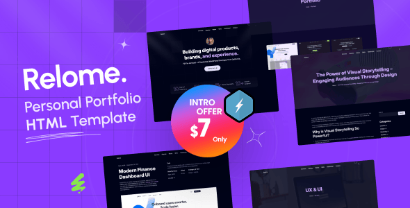 Relome - Personal Portfolio HTML Template
