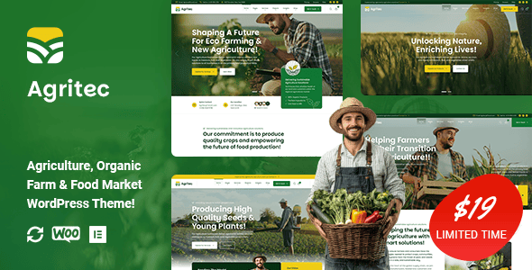 Agritec - Agriculture & Organic Farm WordPress Theme