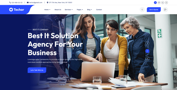 Techor- IT Solution & Technology Figma Templete