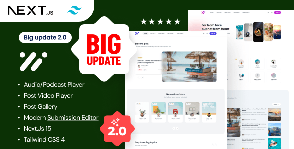 Ncmaz - Blog, News Magazine NextJs Template