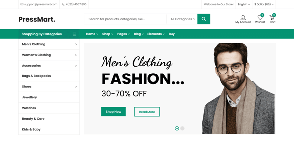 PressMart - Modern Elementor WooCommerce WordPress Theme
