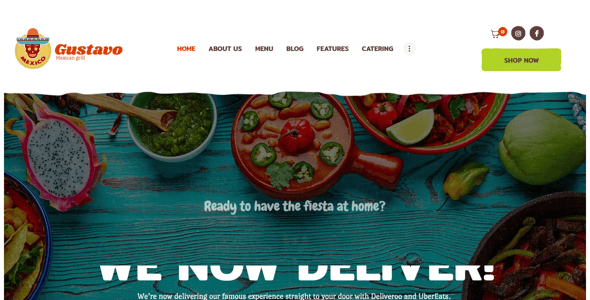 Gustavo | Mexican Restaurant & Taco Cantina WordPress Theme