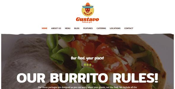 Gustavo | Mexican Restaurant & Taco Cantina WordPress Theme