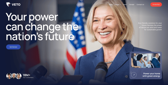 Veto - Politics, Campaign & Candidate WordPress Theme