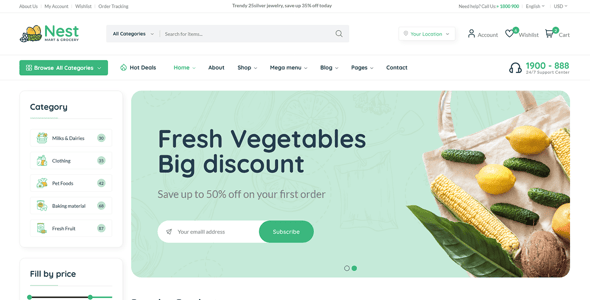 Nest - Multipurpose eCommerce HTML Template