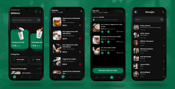 Ombe - Coffee Shop Mobile App Template (Bootstrap + PWA)