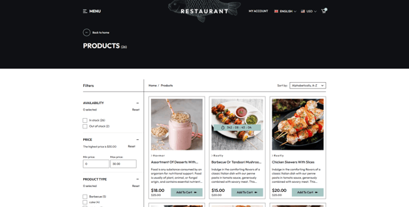 Restaurant - Shopify 2.0 Fast Food & Restaurant Theme
