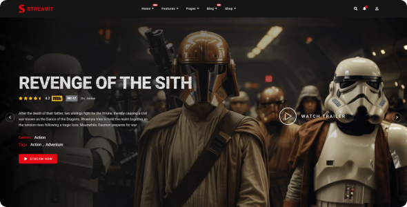 Streamit | Video Streaming VueJS, React JS, Laravel, HTML Admin Template + RTL