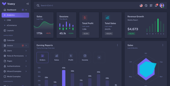 Vuexy – Figma Admin Dashboard Builder & UI Kit Template with Atomic Design System
