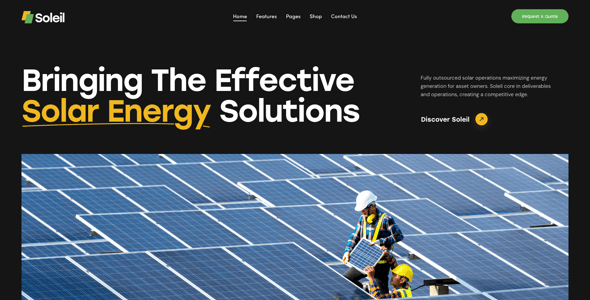 Soleil - Solar Panels WordPress Theme