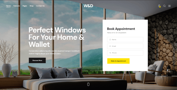 W&D - Windows & Doors Installation Wordpress Theme