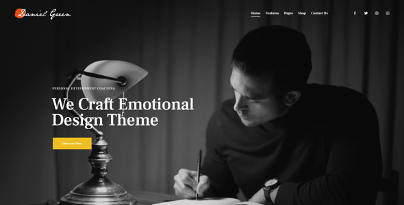 Writer - Journalist & Autho Blog Book WordPress Theme