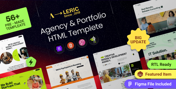 Aleric – Digital Agency & Creative Portfolio HTML Template
