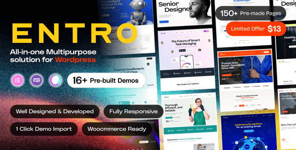 Entro – All in One Elementor Business WordPress Theme