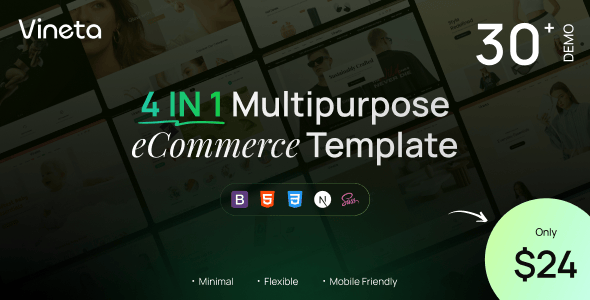 Vineta - Multipurpose eCommerce HTML, Next.js, React Template