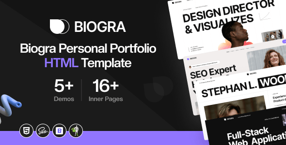 Biogra - Personal Portfolio HTML Template