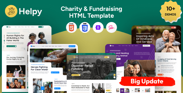 Helpy - Charity And Fundraising  HTML Template
